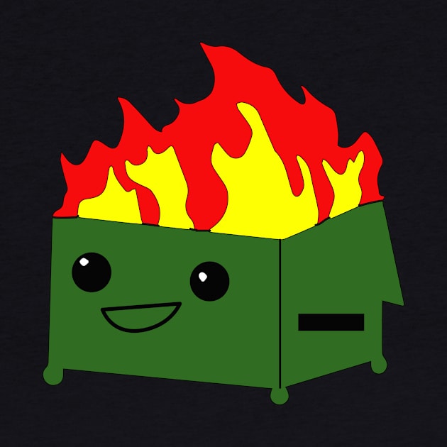 Dumpster Fire Funny - Dumpster Happy by blacckstoned